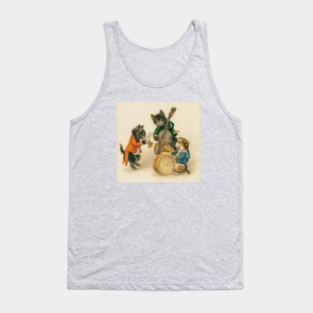 Puppy and Kittens Play in a Band Tank Top by Star Scrunch